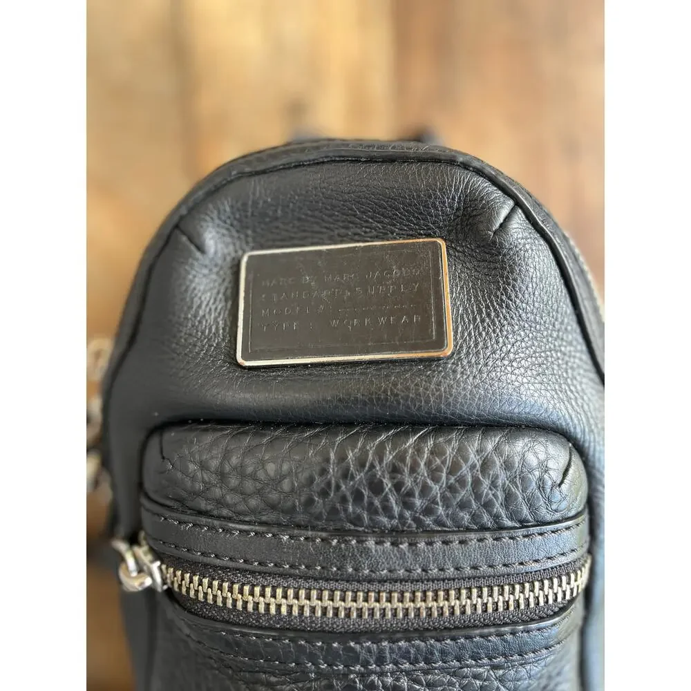 Marc by Marc Jacobs Standard Supply Mini Leather Xbody Backpack Black Zip Bag - Picture 6 of 11